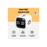 syncticaret GWORKE GT-1 Pomodoro Zamanlayıcı Küp | Flip Timer | Öğrenci Ders Çalışma Saati, Geri Sayım, Mutfak