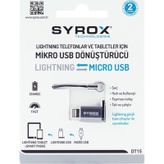 Syrox DT15 Micro Usb Apple İphone Lightning Dönüştürücü