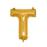 T Harf Altın 100 cm Folyo Balon