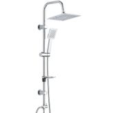T-may Banyo Çam Kare Robot Krom Paslanmaz Tepe Duş Takımı Seti