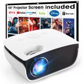 T Topvısıon Mini Projektör, 7500L Taşınabilir Ev Sineması Projektörü Desteği 1080P Full Hd Lcd [Ekran Dahil] Akıllı Telefon/Tv Stick/Ps5/Pc