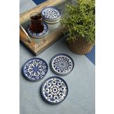 TABAK EVİ Stoneware Mozaik Blue Sefa 6 lı Çay Tabağı 10cm