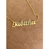 Tabitha Yazılı 925 Ayar Sarı Gümüş Kolye 2,70 Gram