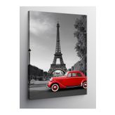 Tablo Mega Kanvas Tablo Eiffel Ve Klasik Araba 100 X 140 Cnvsdkey-127051-100-140