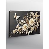 Tablo Mega Kanvas Tablo Porselenden Çiçek Zarafeti YTCNVS501080, 100 x 140