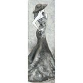 Tablolife Siyah Elbiseli Kadın 60x90 cm Kanvas Tablo
