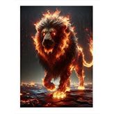 Tablomega Alevli Aslan Mdf Tablo 25cmx 35cm
