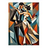 Tablomega Dans Eden Çift Tasarım Ahşap Tablo 35cm X50cm