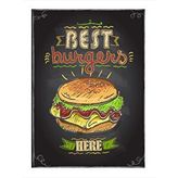 Tablomega Hamburger Temalı Art Mdf Poster 35cm X50cm
