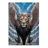Tablomega Kanatlı Aslan Art Mdf Poster 35cm X50cm