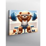 Tablomega Kanvas Tablo Ağırlık Kaldıran Sevimli Panda