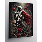 Tablomega Kanvas Tablo Aşk Ve İskeletler