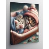 Tablomega Kanvas Tablo Battaniye Kedi