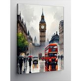 Tablomega Kanvas Tablo Big Ben Ve Otobüs