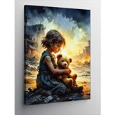 Tablomega Kanvas Tablo Çocuk Ve Ayı