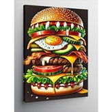 Tablomega Kanvas Tablo Dev Burger Ve Malzemeler
