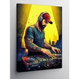 Tablomega Kanvas Tablo Dj Ve Renkli Arkaplan
