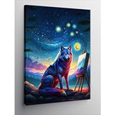 Tablomega Kanvas Tablo Gece Ressamı Kurt