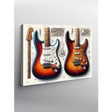 Tablomega Kanvas Tablo İkiz Elektro Gitarlar