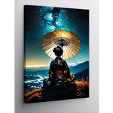 Tablomega Kanvas Tablo Japon Şemsiyeli Kadın