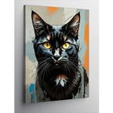 Tablomega Kanvas Tablo Keskin Bakışlı Kedi