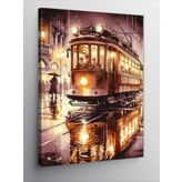 Tablomega Kanvas Tablo Kırmızı Tramvay