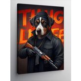 Tablomega Kanvas Tablo Köpek Mafya