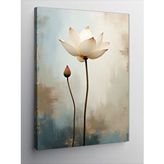 Tablomega Kanvas Tablo Lotus Çiçeği Minimal Sanat