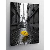 Tablomega Kanvas Tablo Paris Ve Sarı Şemsiye