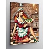 Tablomega Kanvas Tablo Pizza Servis Eden Kadın