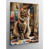 Tablomega Kanvas Tablo Resim Yapan Kedi