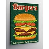Tablomega Kanvas Tablo Retro Burger Posteri