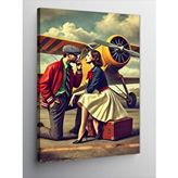Tablomega Kanvas Tablo Romantik Retro Çift