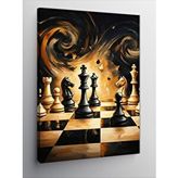 Tablomega Kanvas Tablo Satranç Tahtası