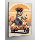 Tablomega Kanvas Tablo Scooter Köpek
