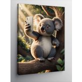 Tablomega Kanvas Tablo Selfie Çeken Sevimli Koala