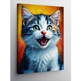 Tablomega Kanvas Tablo Sevimli Kedi Portresi
