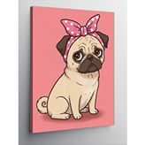 Tablomega Kanvas Tablo Sevimli Pug Köpek
