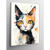 Tablomega Kanvas Tablo Suluboya Kedi