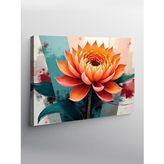 Tablomega Kanvas Tablo Turuncu Lotus Çiçeği