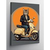 Tablomega Kanvas Tablo Vespa Sürüşü