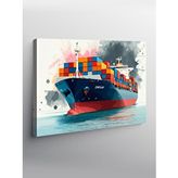 Tablomega Kanvas Tablo Yük Gemisi Açık Denizde
