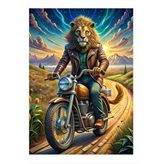 Tablomega Motorcu Aslan Hediyelik Mdf Tablo 35cm X50cm