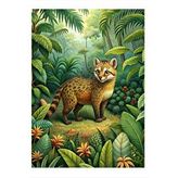Tablomega Ormanda Yavru Leopar Art Mdf Poster 35cm X50cm