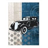 Tablomega Retro Siyah Araba Model Ahşap Tablo 35cm X50cm
