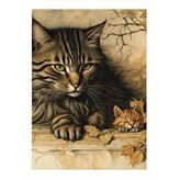 Tablomega Sevimli Kediler Art Mdf Poster 25cmx 35cm