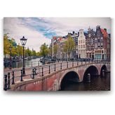 Tabloshop Amsterdam Köprü Kanal 125x80 cm Tablo