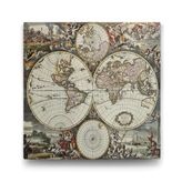 Tabloshop Antik 1690 Dünya Haritası 100x100 cm Tablo