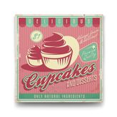 Tabloshop Cup Cakes 40x40 cm Tablo