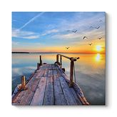 tabloshop Göl Kenarı Kanvas Tablo 90 x 90